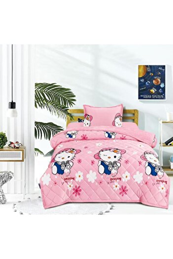MİNG Lİ 3 Pieces Kids Winter Velvet Fur Quilt Set Twin Size Includes Quilt Set, Fitted Sheet, Pillowcase