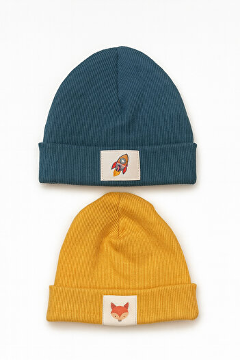 anna sofie New 1-5 Years Old 2-Piece Ribbed Beanie Set