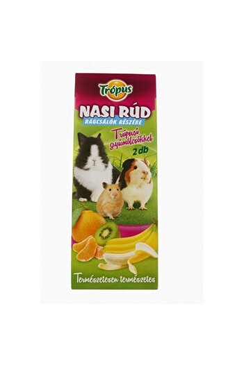 Trópus Batoane pentru rozatoare cu Mandarine, Kiwi si Banane, Tropus, 70 gr