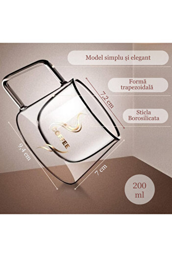 Köken Double-walled Mug, glass cup 200 ml, Borosilicate glass, for hot/cold drinks, Elegant, Transparent