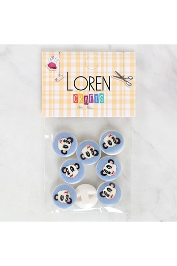 sylar Loren Crafts 8-Piece Panda Button - 1239