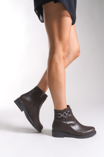 Riccon Γυναικείες μπότες Brenrelle 0012071 Καφέ δέρμα