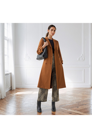 Iconic Belted Notch Lapel Trench Coat