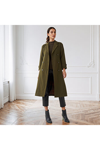 Iconic Belted Notch Lapel Trench Coat