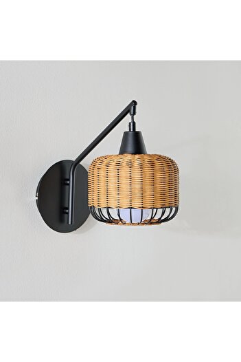Generic Cordon Rattan Wall Lamp