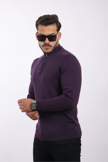 rugatchi Men's Collar Plain Knitwear — 100% Cotton, Stylish & Comfortable Sweater