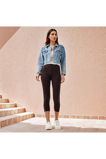 FAV Skinny Fit Cropped High-Rise Leggings