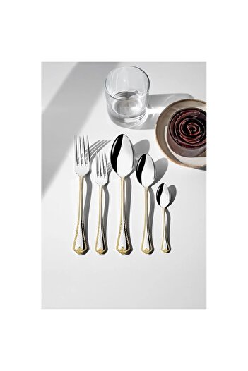 Nehir Gold 36 Piece Cutlery Set for 6 Persons