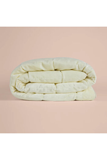 Penelope Single Double-Sided Welsoft Quilt Cream 155X215 cm - Velour Series