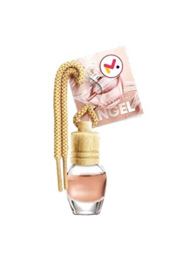 Mercaton Auto Air Freshener in Glass Bottle with String and Wooden Cap, Angel Fragrance, 8 ml