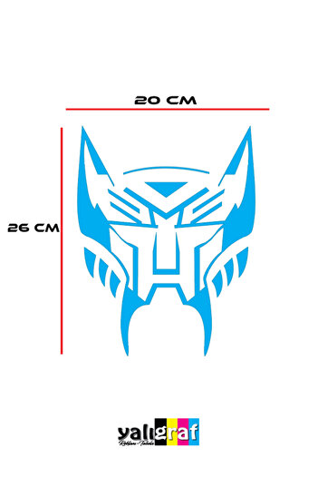 Yalıgraf Reklam Tabela Autocolant Transformers Beasts Motor Autocolant pentru mașină Dimensiune mare 26x20 cm