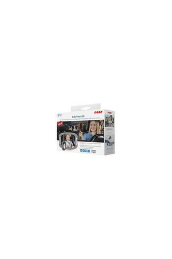 reer Car safety mirror with LED for baby monitoring, attached to headrest, BabyView 86101