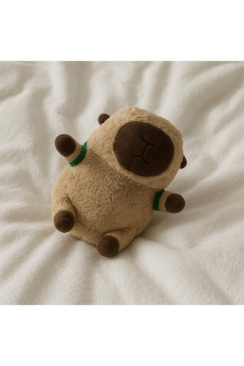 ZEKTON 🐾   Cute Capybara Plush Toy – Soft Hugging Companion & Decorative Pillow (26X25X19 cm)