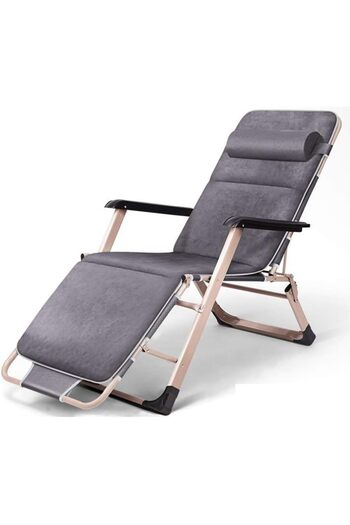 Türkiye Deck Chair, Sun Lounger Premium Padded Zero Gravity Chair - Heavy Duty Outdoor Folding & Reclining S