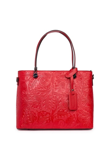 myOwn Monica red floral leather bag