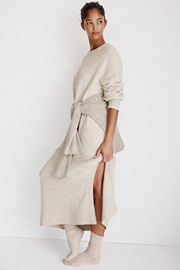 H&M Triko Maksi Elbise