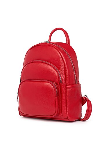myOwn Alghero red genuine leather backpack
