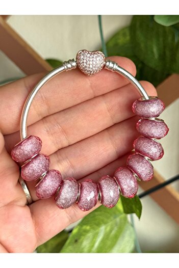 MUMMY CONCEPT PIRILTILI SİMLİ KRİSTAL KESİM MURANO CHARM ( 1 ADET )