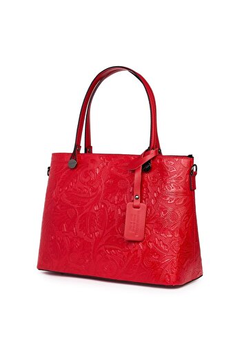 myOwn Monica red floral leather bag