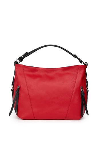 myOwn Women's genuine leather bag Samira red/black