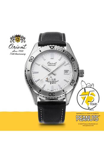 Orient Men's Limited Edition Mechanical Sports Peanuts Men's Watch RA-AC0Q08S, White Dial 39.9mm
