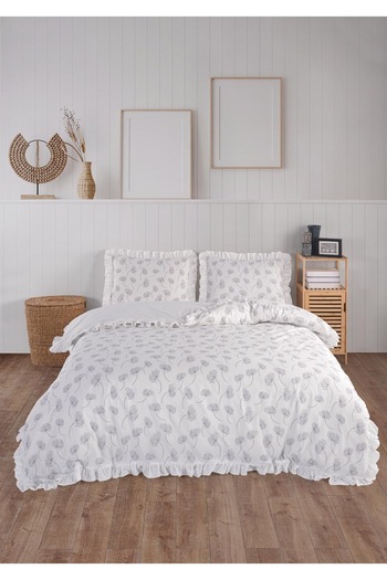 Uçkan home 100% Cotton Single Ruffled Duvet Cover Set