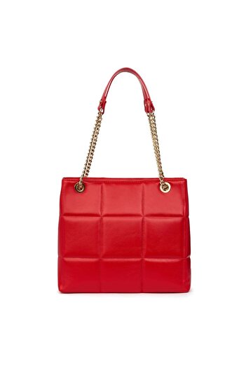 myOwn Red Azalea quilted leather bag