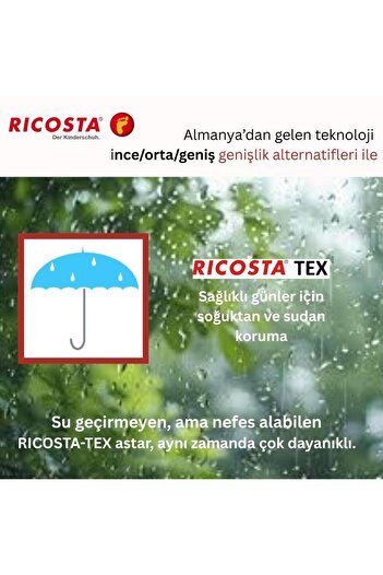 Ricosta Tinki Orta Genişlik Ricosta-Tex Kız Çocuk Işıklı Cırtlı Bot 7303702-2 (31-39)