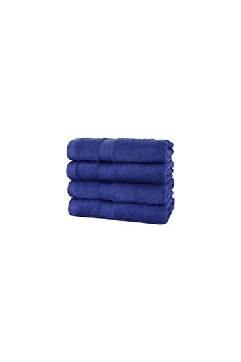 OEM Set 4 Hand Towels, Cotton, Royal Blue, 50 x 100 cm