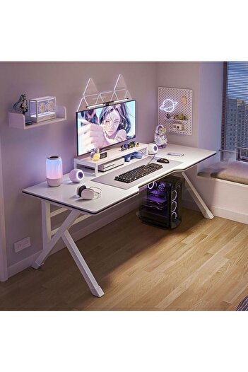 NKX K-Shaped Sturdy Computer Desk And Gaming Table Workstation Home Office Desk 100 CM