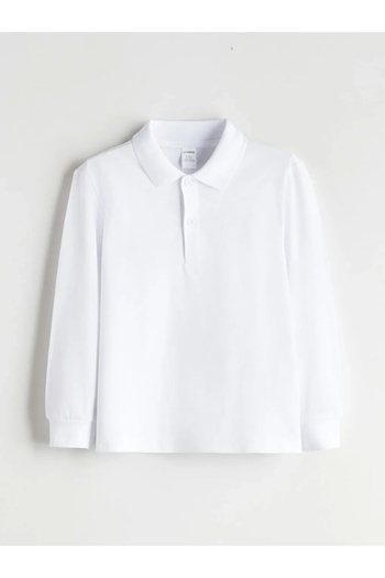 LC Waikiki Kids White Polo Neck 100% Cotton Boys T-Shirt 2-Piece Set