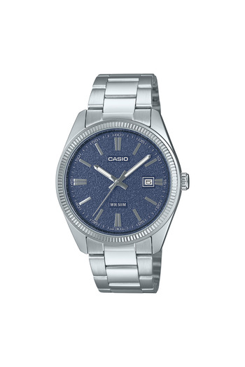 Casio Casio MTP-1302DA-2A1 Men's Watch - Silver Steel with Stylish Blue Dial | Original Casio