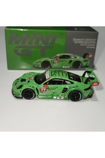 mini gt Porsche 911 Gt3 R # 77 2024 Imsa Daytona 24 Hours Gtd Pro 2Nd Place Ao Racing