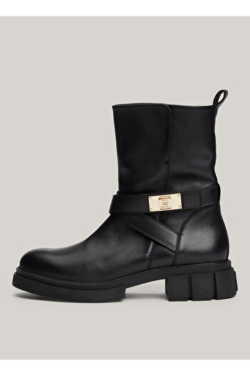 Tommy Hilfiger Siyah Kadın Deri Bot FW0FW08313BDS