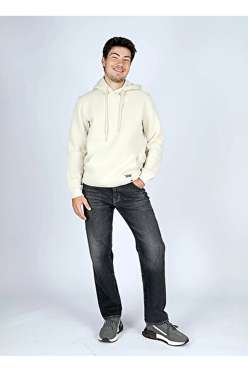 Lee Cooper Капюшон Комір Екрю Чоловічий Світшот 251 LCM 241040 WORK EKRU