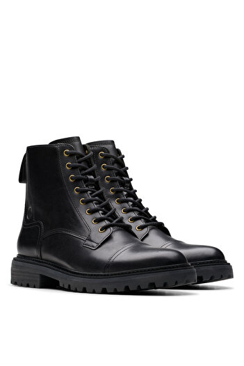 CLARKS Siyah Erkek Deri Bot Clarkridge Hi