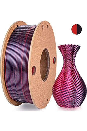 Choice Red Black Silk Dual/Triple Color PLA 3D Printer Filament 1.75mm, 250g Spool No Tangle Shiny PLA Fila