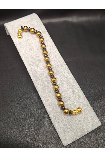 Han Ticarethane Special Design Magnetized Gold Color Natural Stone Hematite Bracelet Prayer Beads