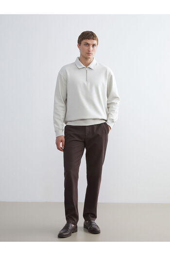 LC Waikiki Brown Standard Fit Men's Chino Trousers