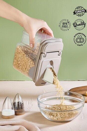 MUF HOME Double Function Lid Food Storage Container Modern and Practical Grain Storage Container with Pouring System