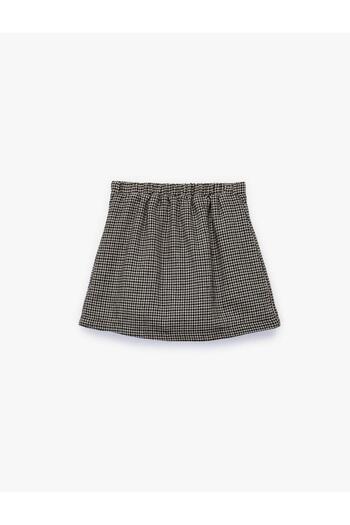 Koton Baby Girl Bow Detailed Cotton A-Line Plaid Skirt (Aw 25)