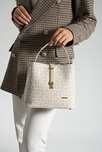 Just Polo Women's New Season Cream Bag and Wallet Set