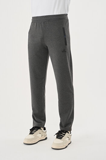 Shooter Sportswear Men's Anthracite Sweatpants Regular Fit Adjustable Elastic Lace-Up Waist