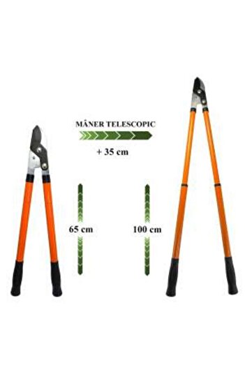 Strend Pro Foarfece de grădinărit pentru crengi, tip nicovală, mâner telescopic 65-100 cm,