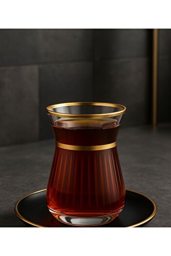 Paşabahçe Irem Tea Cup Set Embroidered 6-Piece