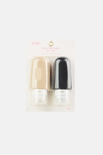 ISAAC MIZRAHI 2Pcs Silicone Travel Bottle Set 3oz, Multicolor