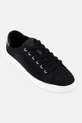 Nine West Women Amare2 Embellished Lace Up Casual Shoes, Black