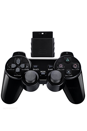 Choice Black Wireless Gamepad for Sony PS2 Game Controller for Playstation 2 Joystick for PC Joypad USB Ga