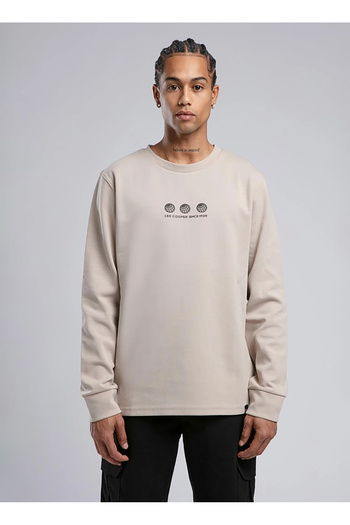 Lee Cooper Ανδρικό φούτερ με λαιμόκοψη μπεζ 251 LCM 241027 ORION BEIGE