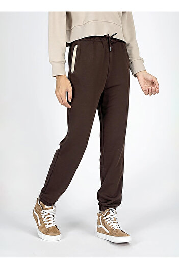 Lee Cooper Καφέ Γυναικείο Φούτερ Κανονικής Μέσης 251 LCF 227003 HEAT BROWN